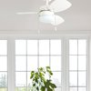 Honeywell Ceiling Fans Ocean Breeze, 30 in. Ceiling Fan with Light, White 50600-40